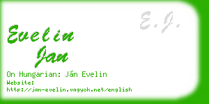 evelin jan business card