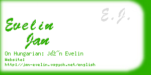 evelin jan business card